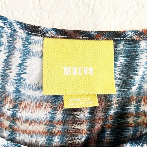 ANTHROPOLOGIE Maeve Plaid Short Sleeve Blouse Size XS - Picture 4 of 11